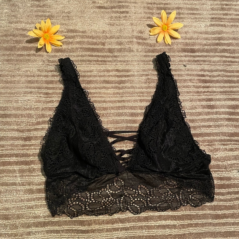 Elegant Black Lace Bralette